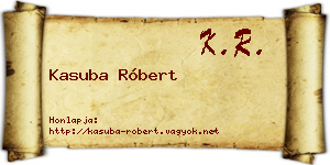 Kasuba Róbert névjegykártya