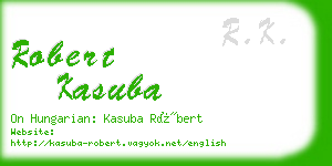 robert kasuba business card